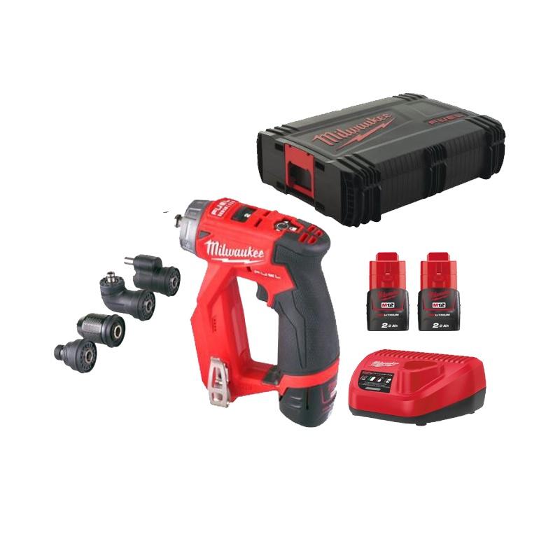 Perceusevisseuse à mandrin amovible MILWAUKEE m12 fddxkit202x 12 v 2