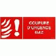 Panneau signalisation coupure gaz vanne