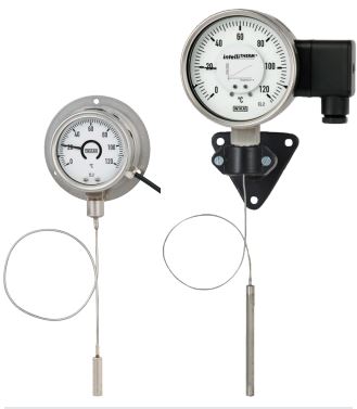 Tgt70 thermomètre à dilatation de liquide version acier inox avec