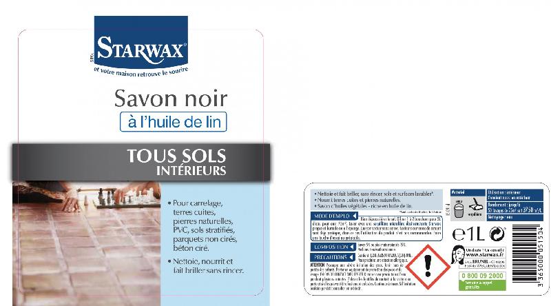 Savon Noir Huile De Lin Starwax L Devis Sous H