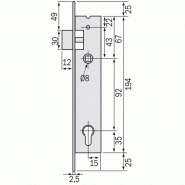 Serrure Larder Point Bec De Cane Pour G Che Lectrique Axe Mm