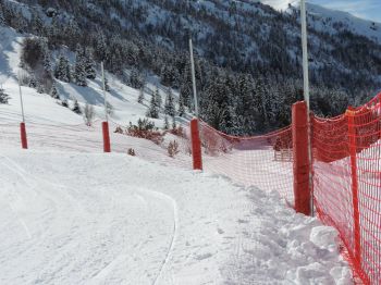 Filet de sécurité piste de ski