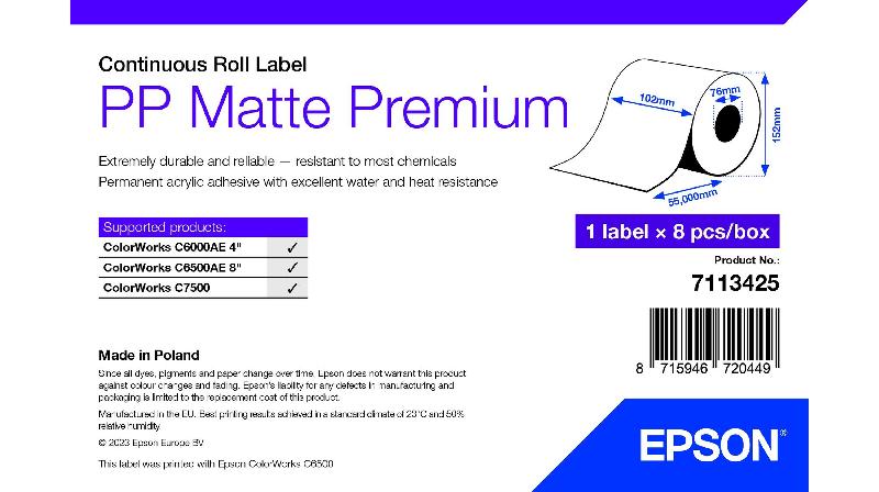 Epson 7113425 étiquette à imprimer Blanc Imprimante d'étiquette adhésive_0