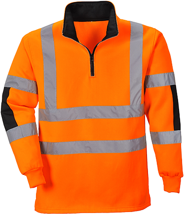Sweat-shirt haute-visibilité orange b308, xs_0