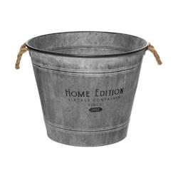 Atmosphera Pot de fleurs en Zinc Vintage D 48 cm - gris 3560237551173_0