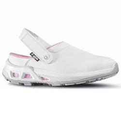 Jallatte - Sabots professionnels blanc et rose pour femmes MEREDITH ESD OB A E FO WRU SRC Blanc / Rose Taille 40 - 40 matière synthétique 3597810284_0