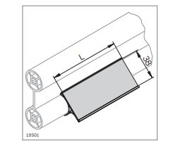 Profilé D28-P avec rainure 10