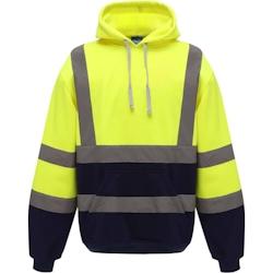 Sweat shirt à capuche haute visibilité femme  catégorie 3 jaune|marine T.XL Yoko - XL polyester 6933883217903_0