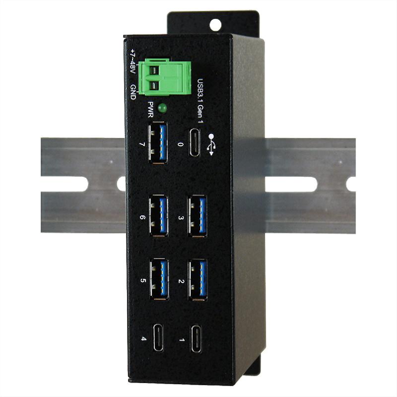 EX-1196HMS Hub 7 ports USB 3.2 Gen1 type C, protection de surtension_0