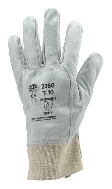 Gants maîtrise Eurostrong fleur vachette - Tailles : Taille 9_0