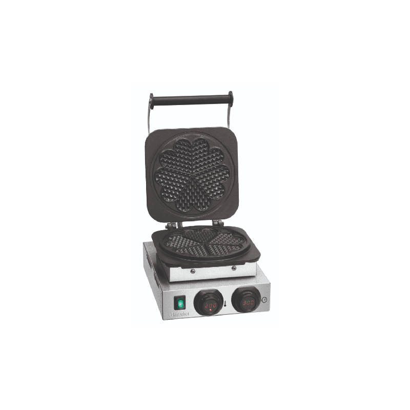 Gaufrier inox simple gaufre en cœur (Ø)210 x (H)16 mm, 2200 W, 220 V - MONO_0