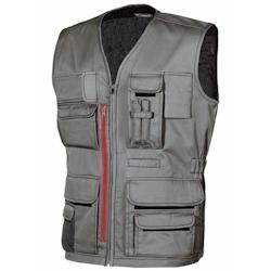 U-Power - Gilet de travail sans manches multi poches gris clair FUN Gris Clair Taille 4XL - XXXXL gris 8033546162712_0