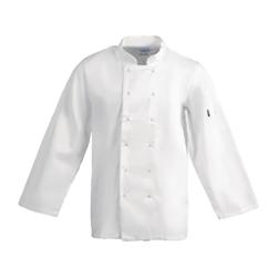 Whites Chefs Clothing Veste de cuisine mixte Whites Vegas manches longues blanche S - S blanc A134-S_0