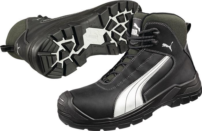 Botte de sécurité Cascades Mid pointure 46 noire/blanche S3 CI HI HRO SRC EN ISO 20345 cuir de vache pleine fleur PUMA_0