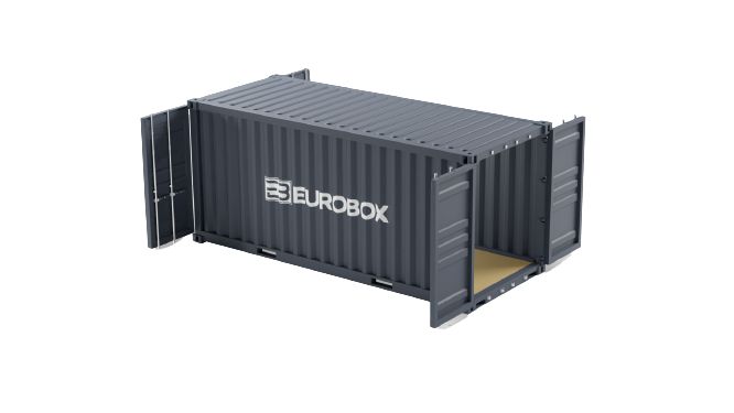 Container maritime 20 pieds double porte disponible neuf et occasion pour stockage flexible, adaptable et économique- eurobox_0