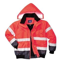 Portwest - Blouson de travail chaud certifié -40°C bicolore HV Rouge / Bleu Marine Taille XL - XL rouge 5036108191697_0