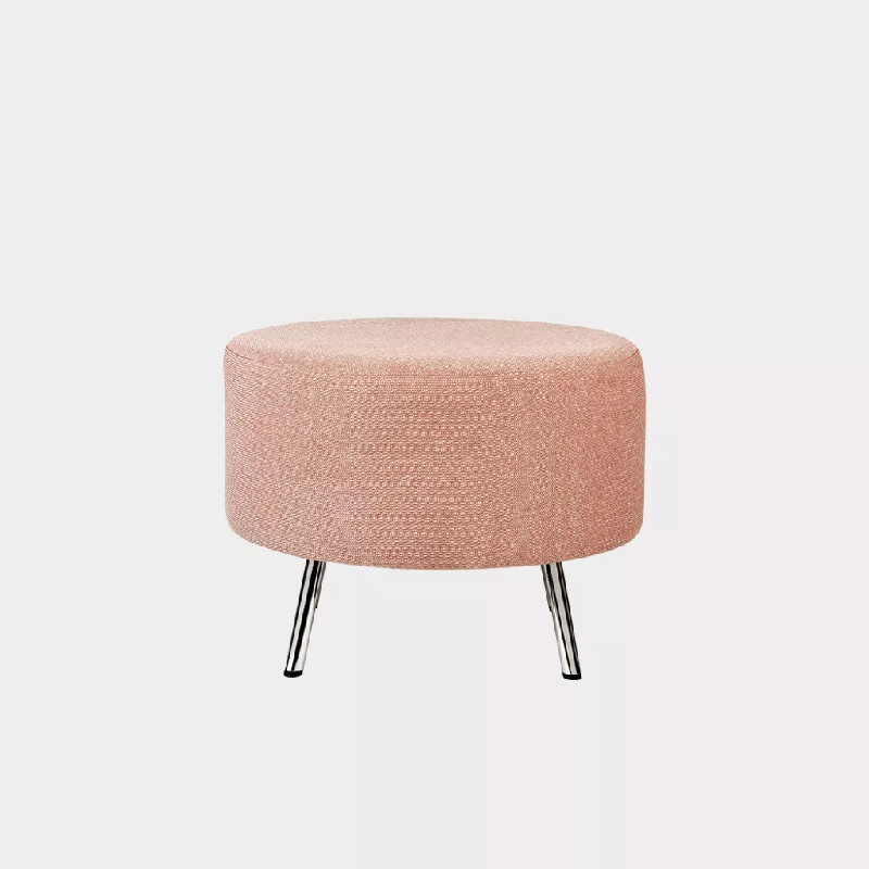 Pouf piètement chromé So Bulle - Tissu Cura, C 66166, Sans_0