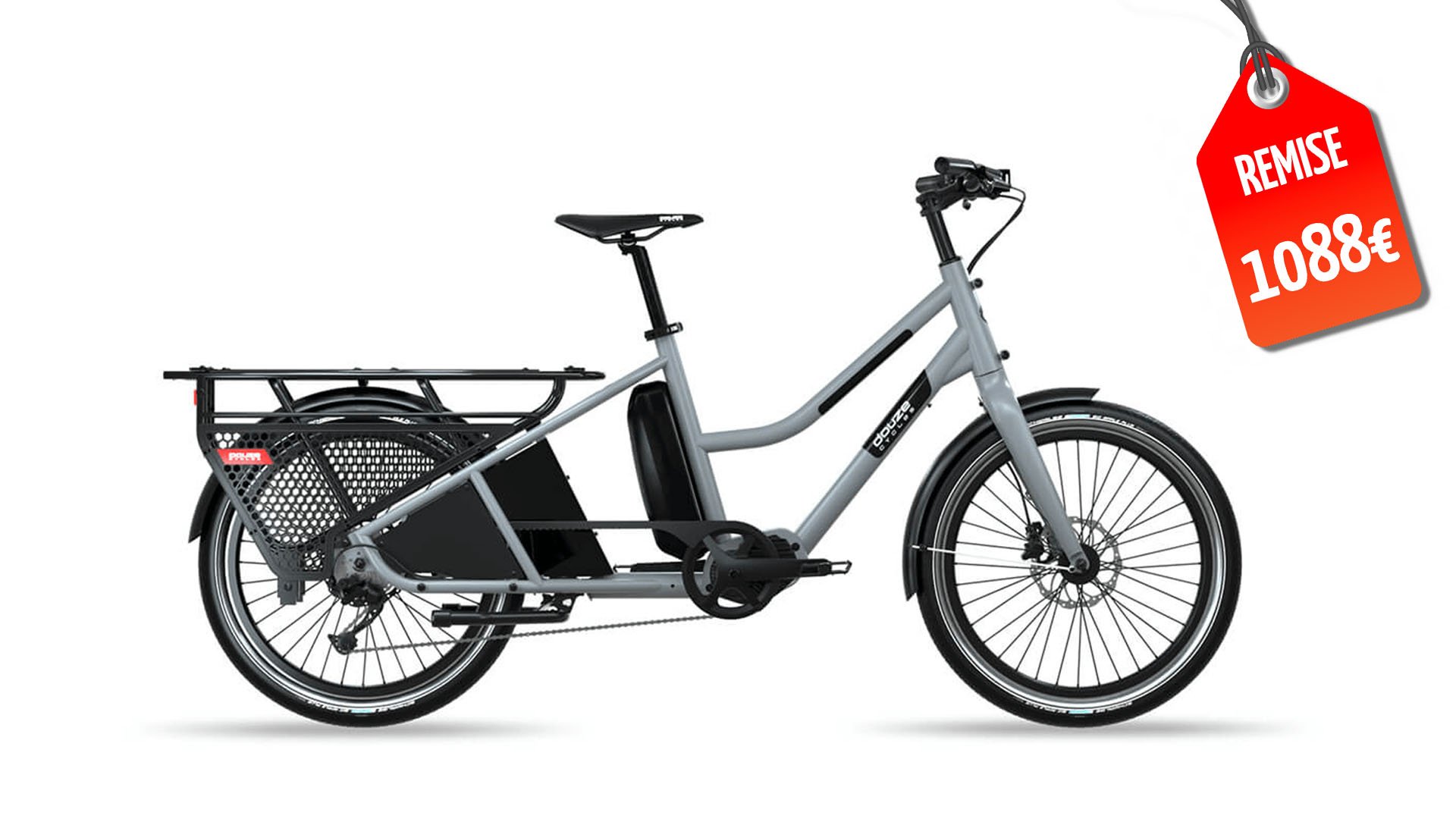 Vélo longtail Douze Cycles LT2 B - Cargo léger et puissant avec assistance électrique BAFANG M500_0