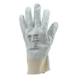 Coverguard - Gants manutention blanc beige en fleur de vachette EUROSTRONG 2260 (Pack de 10) Blanc / Beige Taille 9 - 3435241022592_0