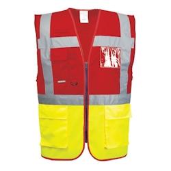 Portwest - Gilet de sécurité bicolore EXECUTIVE PARIS HV Jaune / Rouge Taille 3XL - XXXL jaune 5036108214983_0