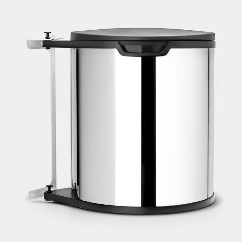 Built-in Bin -15 litres Brabantia - Poubelle encastrable pratique en acier brillant - Volume S (15 L)_0