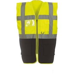 Gilet multifonction haute visibilité  jaune|noir T.XL Yoko - XL polyester 6933883202213_0