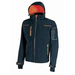 U-Power - Veste Softshell de travail imperméable bleue foncée SPACE Bleu Foncé Taille S - S bleu polyester 8033546425022_0