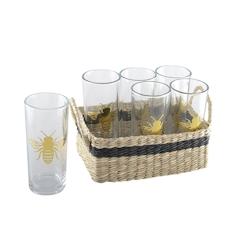 Aulica Verres Abeille Avec Panier - Lot De 6 - verre 3701503022731_0