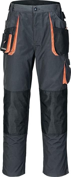 Pantalon pour hommes taille 54 gris foncé/noir/orange 65 % PES / 35 % coton TERRATREND_0