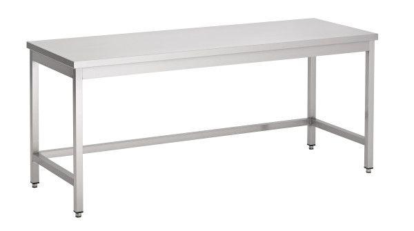 Table centrale sans tablette inférieure Inox AISI 304 FABRINOX (Longueur : 2600 , Profondeur : 700) - Longueur:2600,Profondeur:700_0