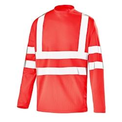 Cepovett - Tee-shirt manches longues Fluo Base 2 Rouge Taille S - S 3603622252184_0