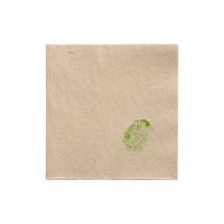 Papstar 4 lots de 250 Serviettes, 2 plis pliage 1/4 24 cm x 24 cm naturel non blanchi - beige papier 4002911776551_0