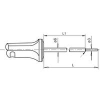 Capteur de température thermocouple à poignéee pour des mesures en immersion dans les milieux plastiques, pâteux, longueur 150mm - Référence : FTA1261L0150H_0