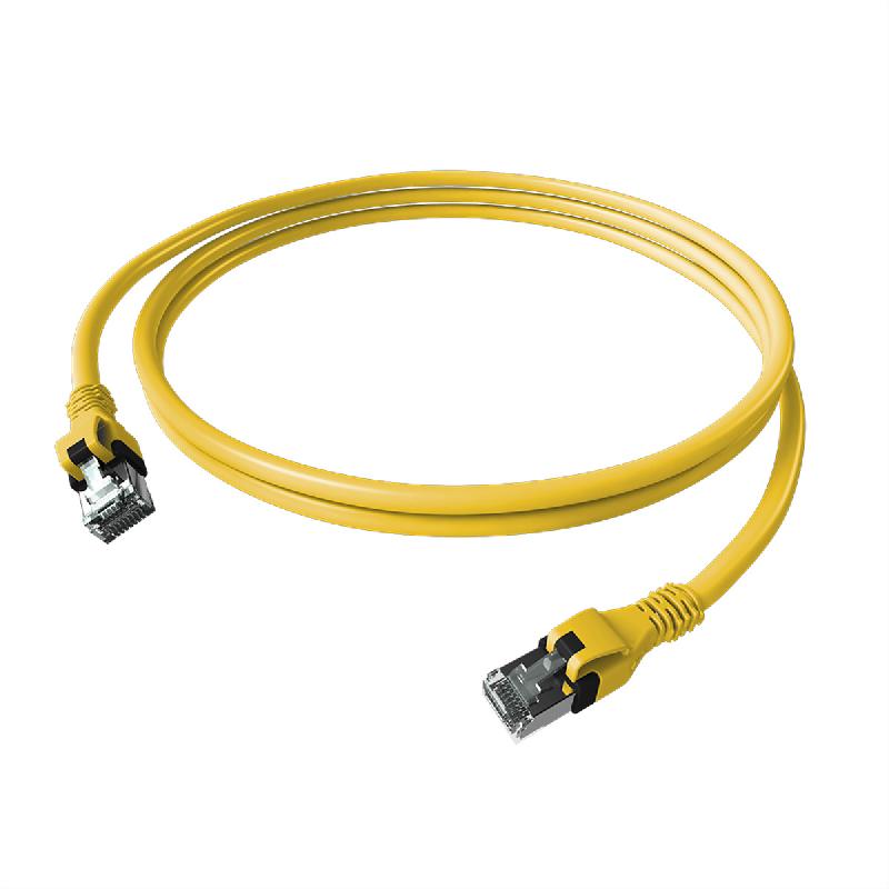 Cordon EasyLan DualBoot PushPull IP20, Cat.6A (Classe EA), S/FTP, jaune, 10 m_0