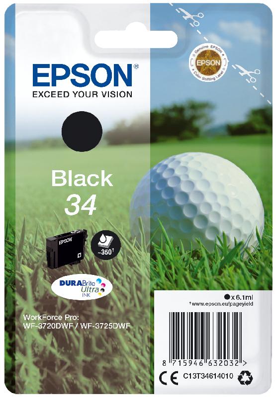 Epson Golf ball Singlepack Black 34 DURABrite Ultra Ink_0