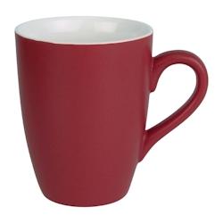 Mug pastel mat en porcelaine Olympia rouge 320ml - rouge porcelaine EQCS043_0