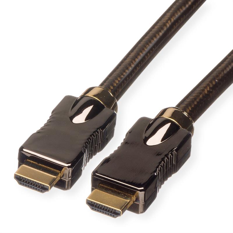 ROLINE Câble HDMI Ultra HD avec Ethernet, 4K, M/M, noir, 1 m_0