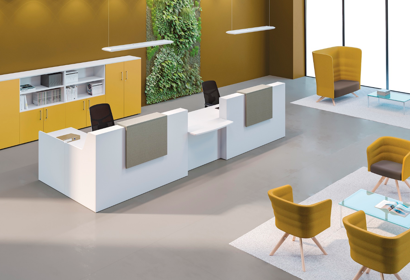 Banque d'accueil élégante et fonctionnelle Adélis - Columbia avec design moderne et options personnalisables_0