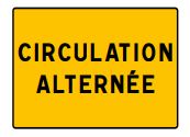 Panneau de signalisation type KC1 CA : circulation alternée_0