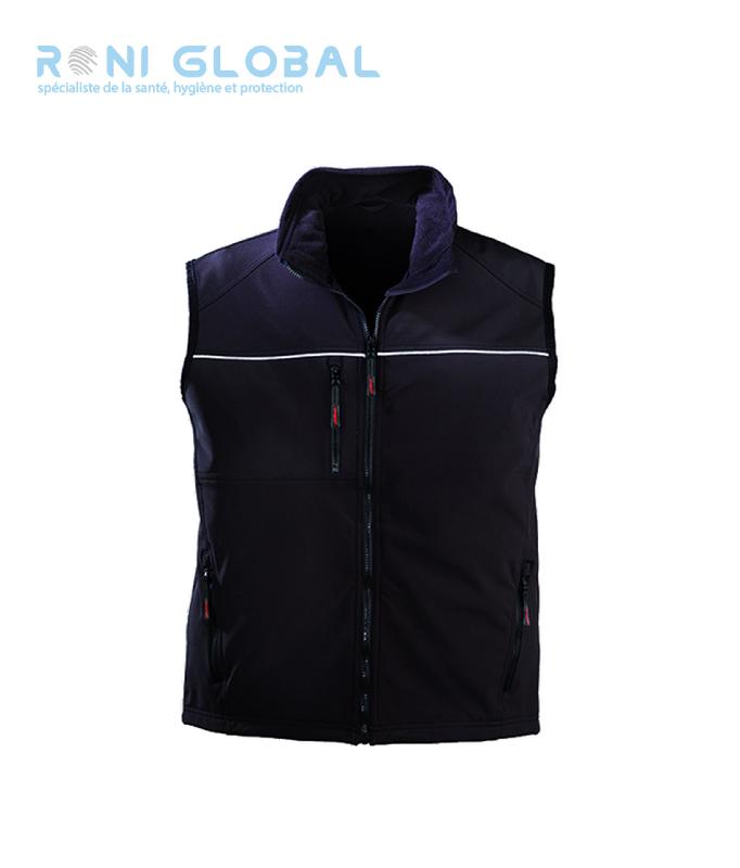 GILET DE TRAVAIL IMPERMÉABLE SOFTSHELL 3 COUCHES EN POLYESTER ET ÉLASTHANNE 4 POCHES - YANG REFLECT COVERGUARD_0