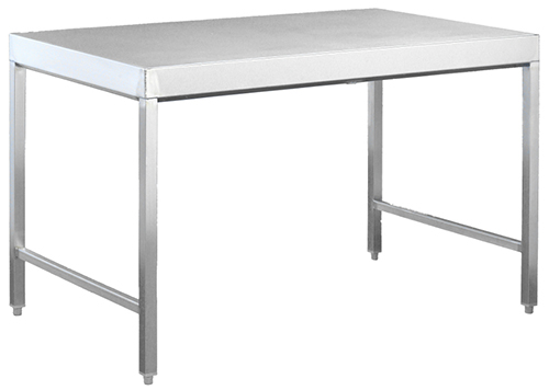 Table de préparation inox Eco - 19278 - L.1800 x l.700 mm - Plateau avec bandeau intégré_0