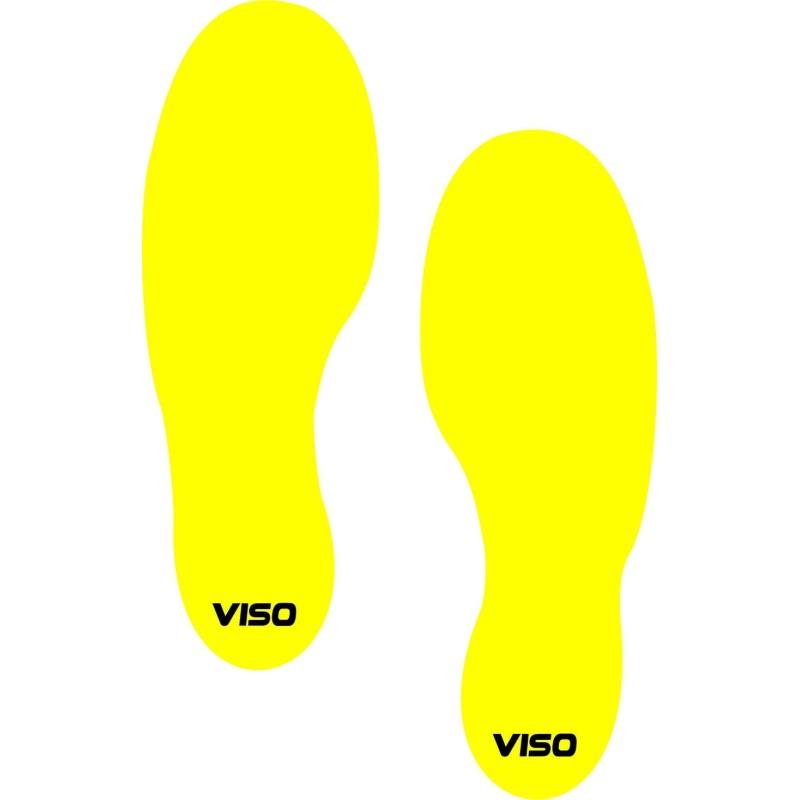 Lot de 10 stickers sol extérieur - Pieds gauche/Pieds droit jaune antidérapant - 28x18 cm - IP 2555 StreetApp_0