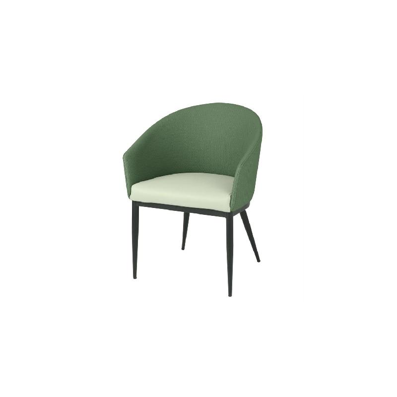 Lot de 2 fauteuils d'intérieur (H)773 x (L)570 x (P)550 mm, vert, MÉRIDIAN_0