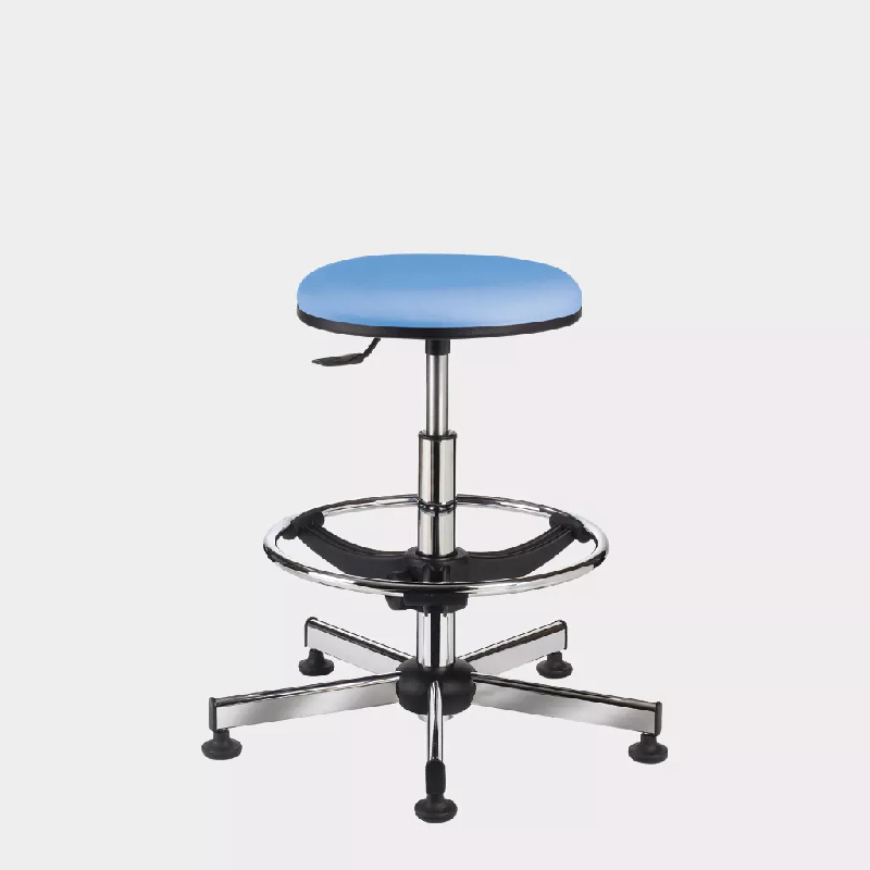 Tabouret dessinateur avec repose pieds So Labo - Tissu Urban, Prune (010 94 021), Avec_0