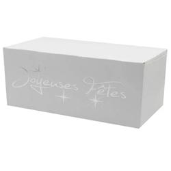 Boite Buche - 20x11x11 cm - Blanc/Argent - par 25 - blanc en carton 3760394095224_0