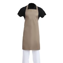 Whites Chefs Clothing Tablier bavette Whites polyester-coton marron clair - B429_0