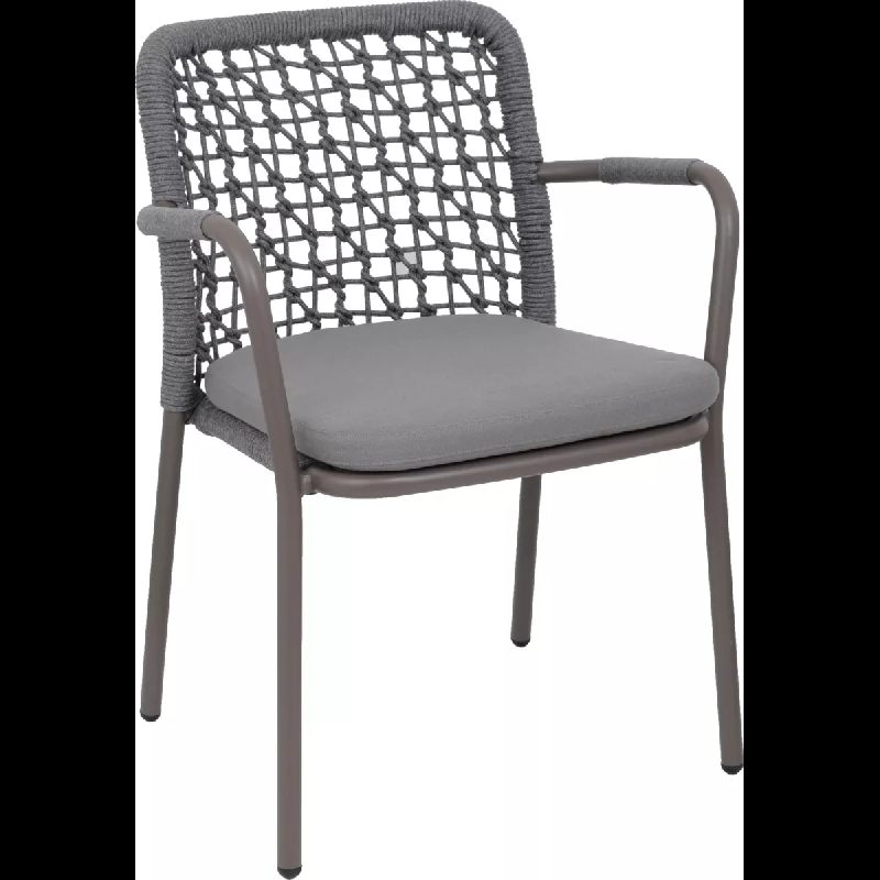 Fauteuil NORMANDIE aluminium corde design extérieur empilable_0