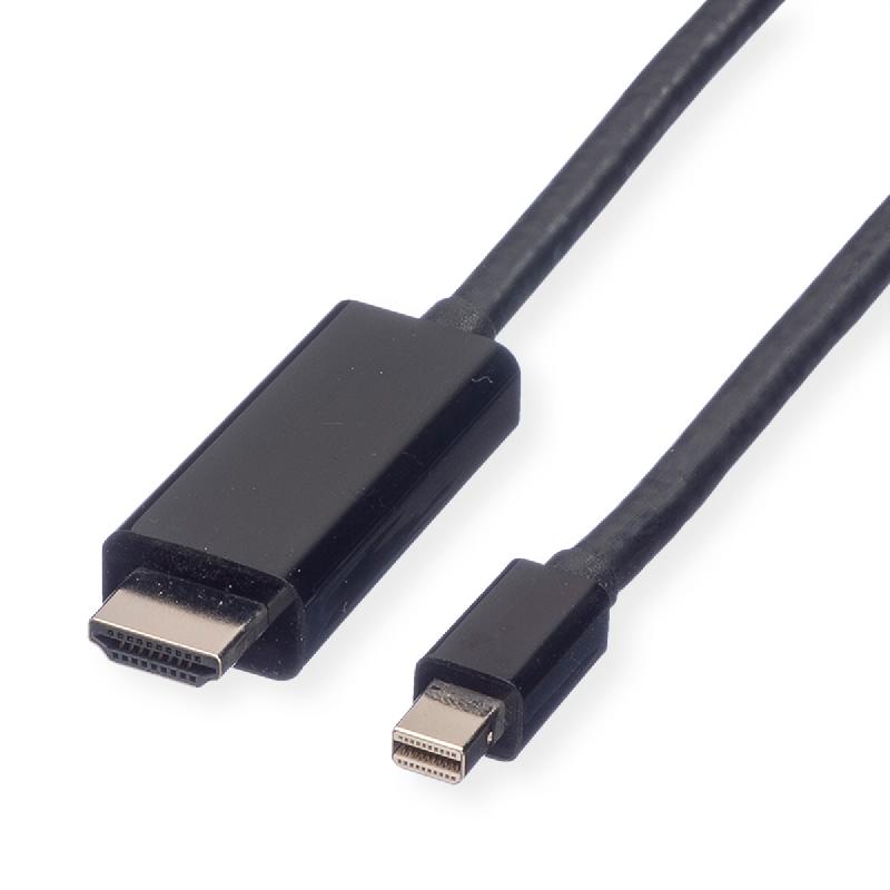 VALUE Mini DisplayPort Câble, Mini DP - UHDTV, M/M, noir, 1 m_0