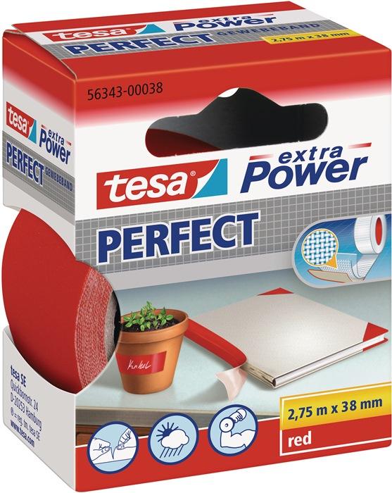 Adhésif toilé extra Power® 56343 rouge longueur 2,75 m largeur 38 mm rouleau TESA_0