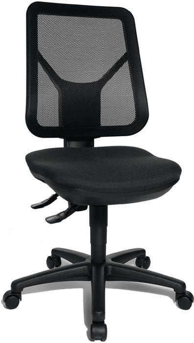 Chaise de bureau pivotante avec appui-lombaires noir 430-510 mm sans accoudoirs capacité charge 110 kg TOPSTAR_0